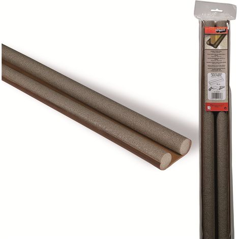 Bourrelet double pour porte en mousse 95 marron