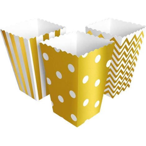 Pièces Boîtes de Pop-Corn, Mini Contenants de Bonbons en Papier pour Les Soirées Cinéma, Carnaval, Fêtes, Théâtre Et Fêtes (1/5)