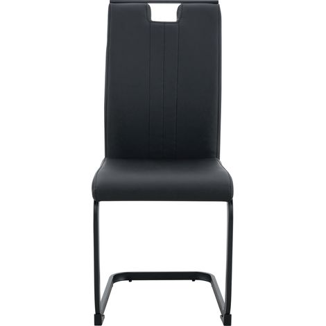 Set di 2 sedie curve nere in PU MODENUIT (1/5)