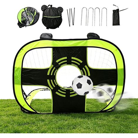 But de football portable générique, pliable, idéal pour les enfants, le jardin, l'entraînement, le football en extérieur, à la maison, dans la cour, sur un terrain, pour garçons et adultes, pratique (1/5)