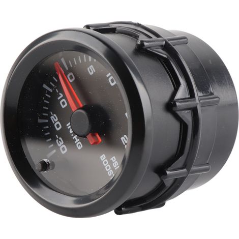 Manomètre de pression de suralimentation turbo 2 pouces 12 V - Plage de mesure : 30 PSI - Éclairage blanc universel (1/5)