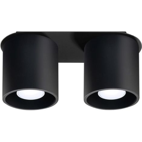 Lámpara de techo Amero 2 GU10, aluminio negro, lumilo 00.129.54 (1/5)