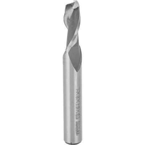 Fraise 2 dents en acier rapide, queue droite 2-12mm, hélice 4-12mm, pour fraisage CNC, 7×8×19×63 mm (1/5)