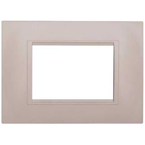 Plaque compatibles Bticino Livinglight 3 modules plastique carré sable clair