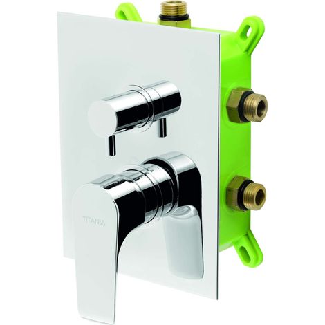 Novaservis Titania Nice - Miscelatore a 3 utenze ad incasso, con corpo incasso, cromo BOX97051RX,0