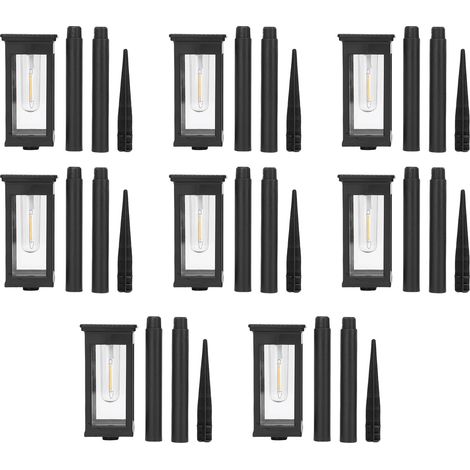 Lampe jardin solaire chemin plus haute – Extérieur pelouse déco paysage 10h panneau solaire jardin allée 8 pièces (1/5)