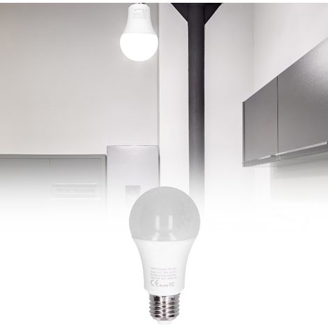 Smarte 9-W-WLAN-Glühbirne E27, RGB-Farbwechsellampe, kompatibel mit Google-Sprachsteuerung, 2700–6500 K, 100–240 V (1/5)