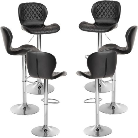 Packs Taburetes Cocina - Pack 6 Taburetes Nahol - Negro (1/4)