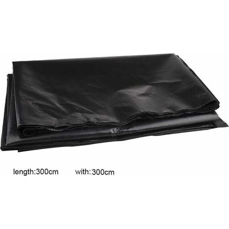 Revêtement de bassin en caoutchouc PEHD pour petits étangs, bassins à poissons, fontaines de jardin Noir 3 x 3 m (1/5)