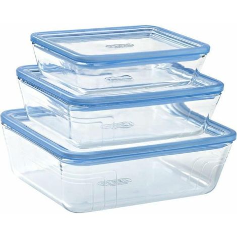 Pyrex Set mit 3 luftdichten Gläsern