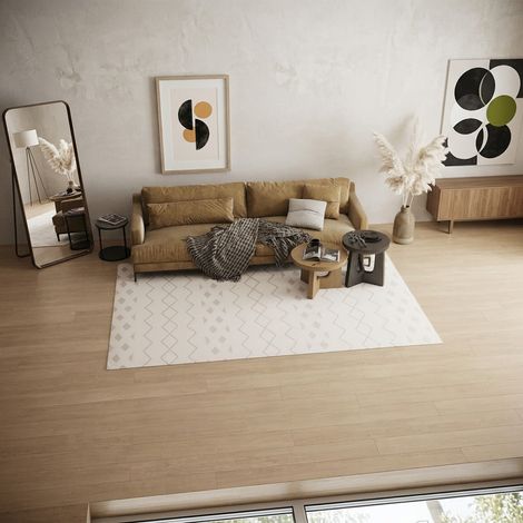 Kilim moderne Tapis Miami - Tapis en laine - 200x140cm, Rectangular - 100% Laine vierge - Tissé main - Argent