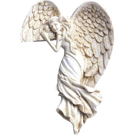 Sculpture d'aile d'ange pour cadre de porte, ange dans votre coin, sculpture murale en résine, objets de décoration intérieure