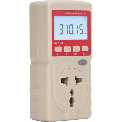 Moniteur de Puissance Haute Énergie GM89 - Tension, Courant, Fréquence, Puissance Max 16A (Norme Américaine 220V, Édition Thaïlande) (1/5)