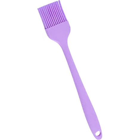 Ölpinsel aus lebensmittelechtem Silikon, Grillpinsel, Gewürzpinsel für den Haushalt, Speiseölpinsel zum Kochen, Grillpinsel, zweiteiliger Pinsel, hellviolett. (1/5)