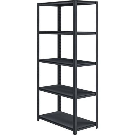 Etagere Garage, Etagere Rangement 183 x 90 x 45 cm 5 Planches - 85 kg par Niveau Etagere Charge Lourde Metallique pour Atelier Garage Cuisine Anthracite (1/5)