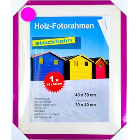Holz Fotorahmen Bilderrhalter 40x50 cm verschiedene Farben Dekoration Träger - violett