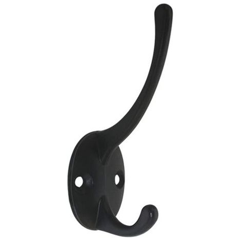 Juego de 5 ganchos dobles para abrigos, ganchos de pared resistentes para toallas, bolsos, sombreros, bufandas y llaves. (1/5)