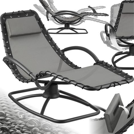 Chaise longue ergonomique avec mouvement de balancement gris (1/5)