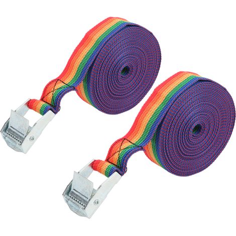 Sangle de serrage réglable avec boucle en zinc et mécanisme à cliquet, 3 mètres / 9.8 pieds, libération rapide