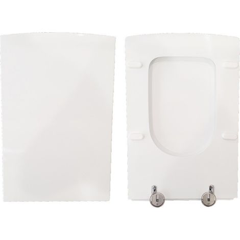 Copriwater Four Dimension Vitruvit legno rivestito in resina poliestere bianco (1/4)