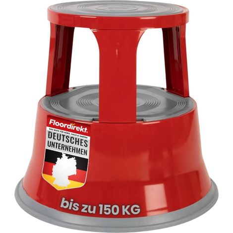 Rollhocker Elefantenfuß Stahl T1 Rot