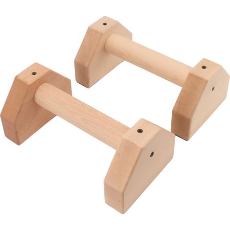 2 poignées de pompes en bois, barre de pompes antidérapante, barres pour faire le poirier, pour des exercices en intérieur et en extérieur, 30 cm / 11,8 pouces (1/5)