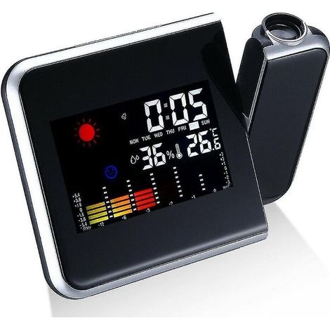 HOXILEELEO - Sveglia LCD radio-controllato con funzione "snooze", e la proiezione (1/5)