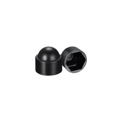 Lot de 100 caches vis écrou de protection M8 – Plastique noir – Clé de 13 mm – Protection contre corrosion et chocs (1/3)