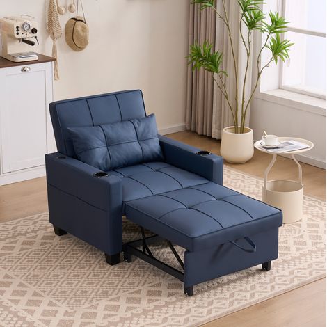 fauteuil convertible 3 en 1 bleu (1/5)