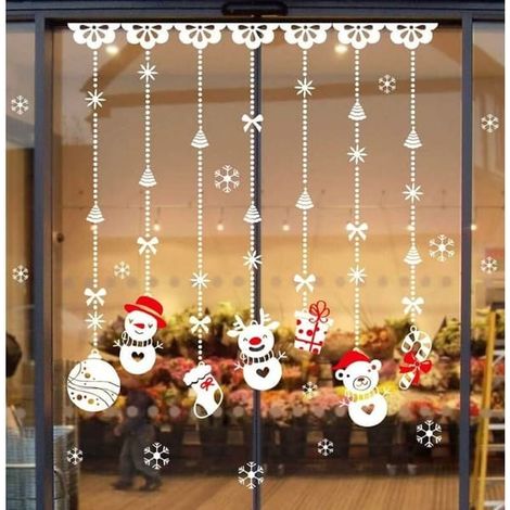 Boule à neige de Noël amovible, autocollants muraux en vinyle pour la décoration intérieure (1/5)