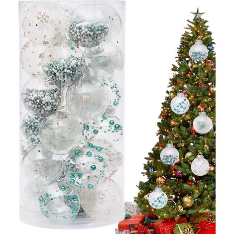 Boules de Noël Déco Maison Déco Saisonnière Fournitures de Fête Kit 24 Décorations Noël pour Sapin Pour le Nouvel An, Thanksgiving, les fêtes, bureaux, pièce, la fenêtre, escaliers, portes (1/5)