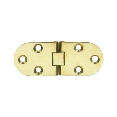 CERNIERA A BISCOTTO + FERMO - OTTONE LUCIDO MM 80X30- 6 pezzi