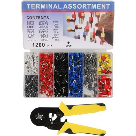 Kit de sertissage professionnel avec pinces réglables pour cosses et connecteurs industriels (1/5)