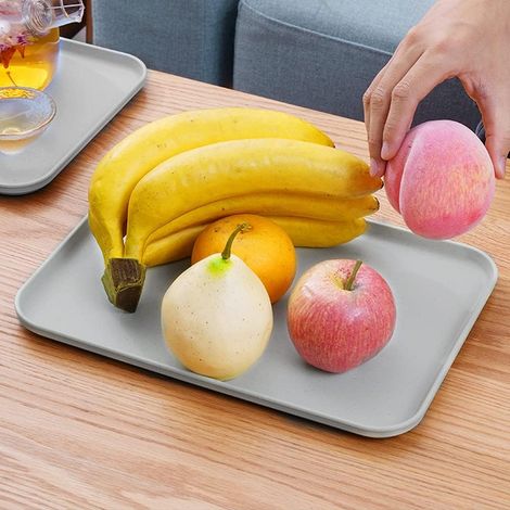 plateaux de service en plastique lot de 3 pour café (1/4)
