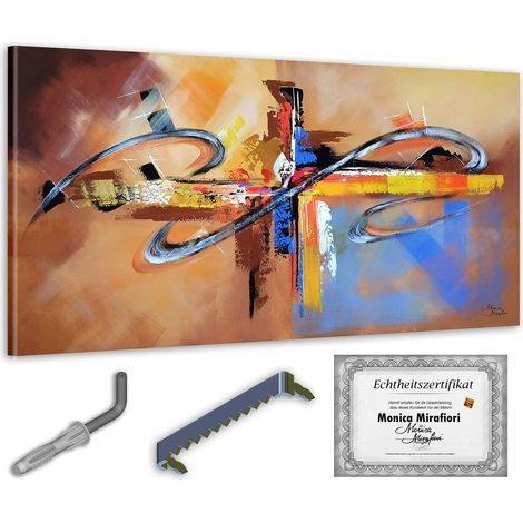Monica Mirafiori  100% dipinto a mano  Quadro con uccello 140x70 cm  Dipinto dipinto a mano  Pittura acrilica  Quadro acrilico di grandi dimensioni  Arte moderna  Stampe artistiche (1/5)