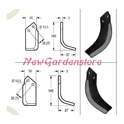 Repuestos originales GOLDONI kit de azadas para motocultor 21M 00070920
