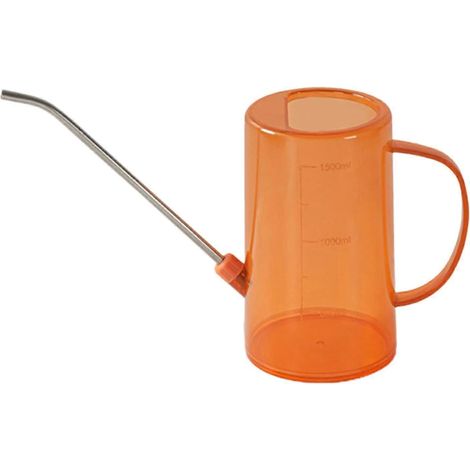 Arrosoir portable de 1,5 L avec long bec verseur pour plantes, bonsaïs et pots de fleurs d'intérieur.-Orange