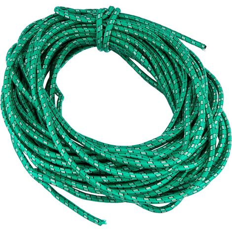 1 Tendeur élastique, Corde élastique Ø 6 mm, Recoupable, Longueur 20 m, Fixation bâche remorque pergola