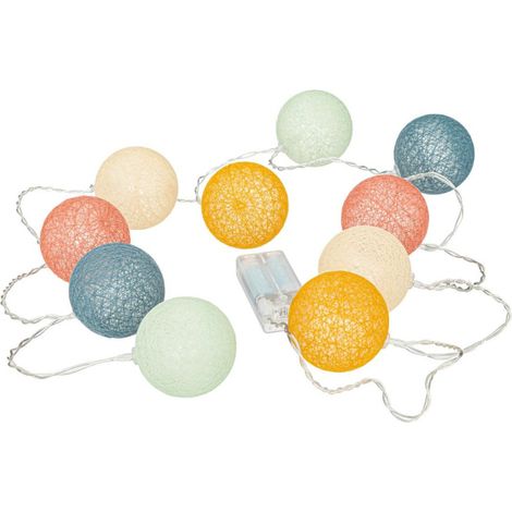 Guirlande LED à piles OYA 10 boules Diam.6cm (1/3)