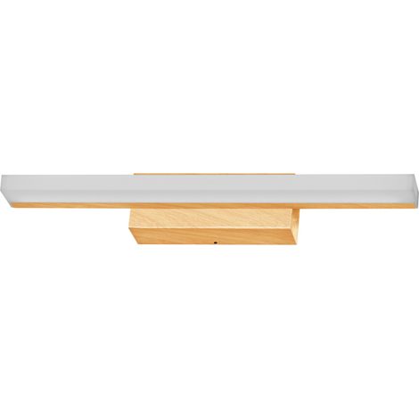 OSRAM Luminaire Orbis Mirror décor bois, 40 cm, boîtier en aluminium, 6,8 W, 650 lm, indice de protection IP44, température de couleur réglable via Click CCT (4000 K et 3000 K), gradable via commande (1/4)