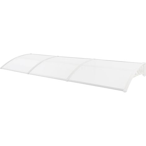 Tenda parasole, protezione per esterni, design moderno, bianca (1/2)