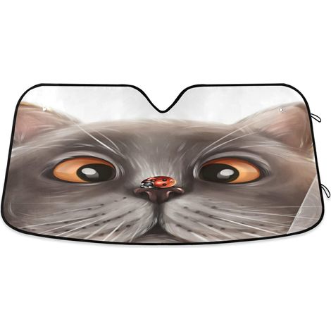 321 Pare-Brise-Soleil Couverture Yeux De Chat Orange Pare-Soleil