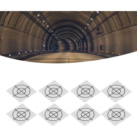 Lot de 50 réflecteurs visuels Leica pour stations totales, pour la mesure de tunnels et de distances patchs réflecteurs autocollants de qualité diamant, 4 x 5 cm. (1/5)