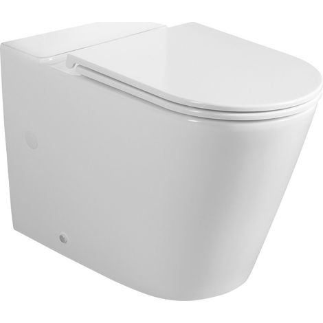 Sapho Avis - Cuvette combinée WC, évacuation Vario, Vortex Rimless, blanc PC106-111 (1/4)