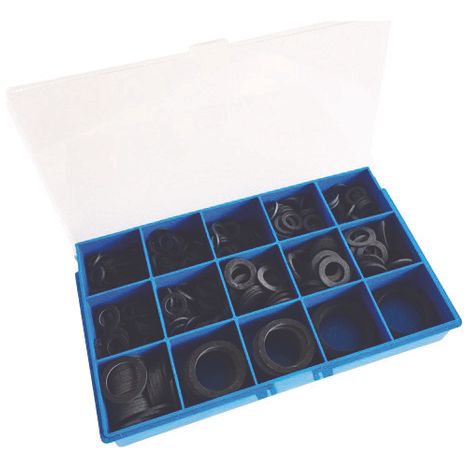 Coffret plastique de joints caoutchouc assortis synthétiques noirs
