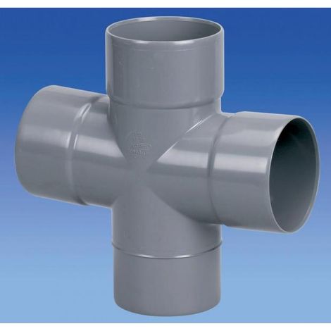 Culotte double parallèle PVC mâle-femelle 90° D100 - WAVIN - 3025813 (1/2)
