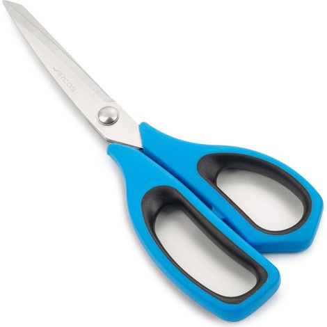 Arcos Tijeras de Cocina - Hoja de Acero Inoxidable - 235 mm - Mango de Polipropileno Color azul y negro (1/5)