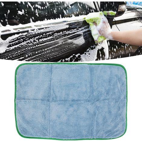 (Exklusiv im Meikeduo Shop) Dickes und saugfähiges Autowaschtuch 40 x 60 cm, blau und gelb (1/5)