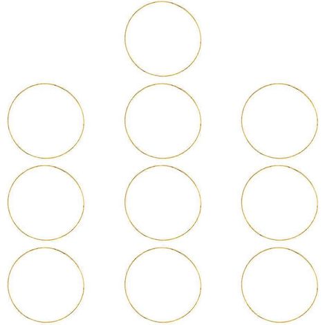 10 anneaux métalliques ronds pour attrape-rêves à faire soi-même - Accessoires de décoration-20X20CM