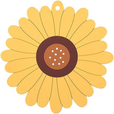Sous-verres Napperons isolés quatre tournesols Napperons Sous-verres Convient à la maison, au bureau, au café et à d'autres endr (1/5)